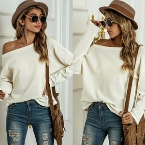 OFF WHITE KNIT TOP